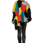Issey Miyake Damen Pullover Plisseestrick multicolour