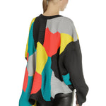 Issey Miyake Damen Pullover Plisseestrick multicolour