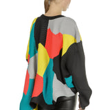 Issey Miyake Damen Pullover Plisseestrick multicolour