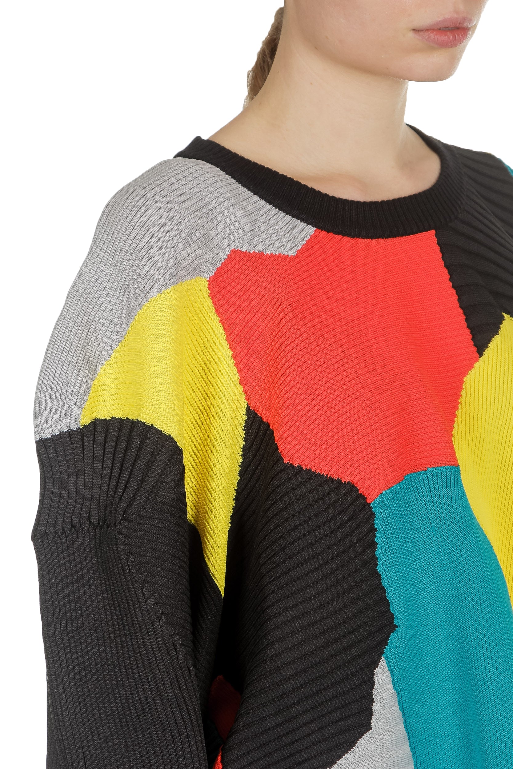 Issey Miyake Damen Pullover Plisseestrick multicolour