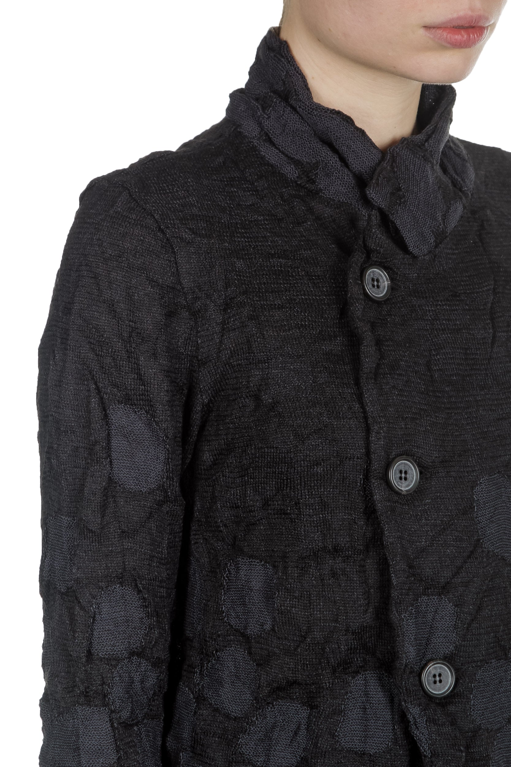 Y's Yohji Yamamoto Damen Avantgarde Strickjacke schwarz