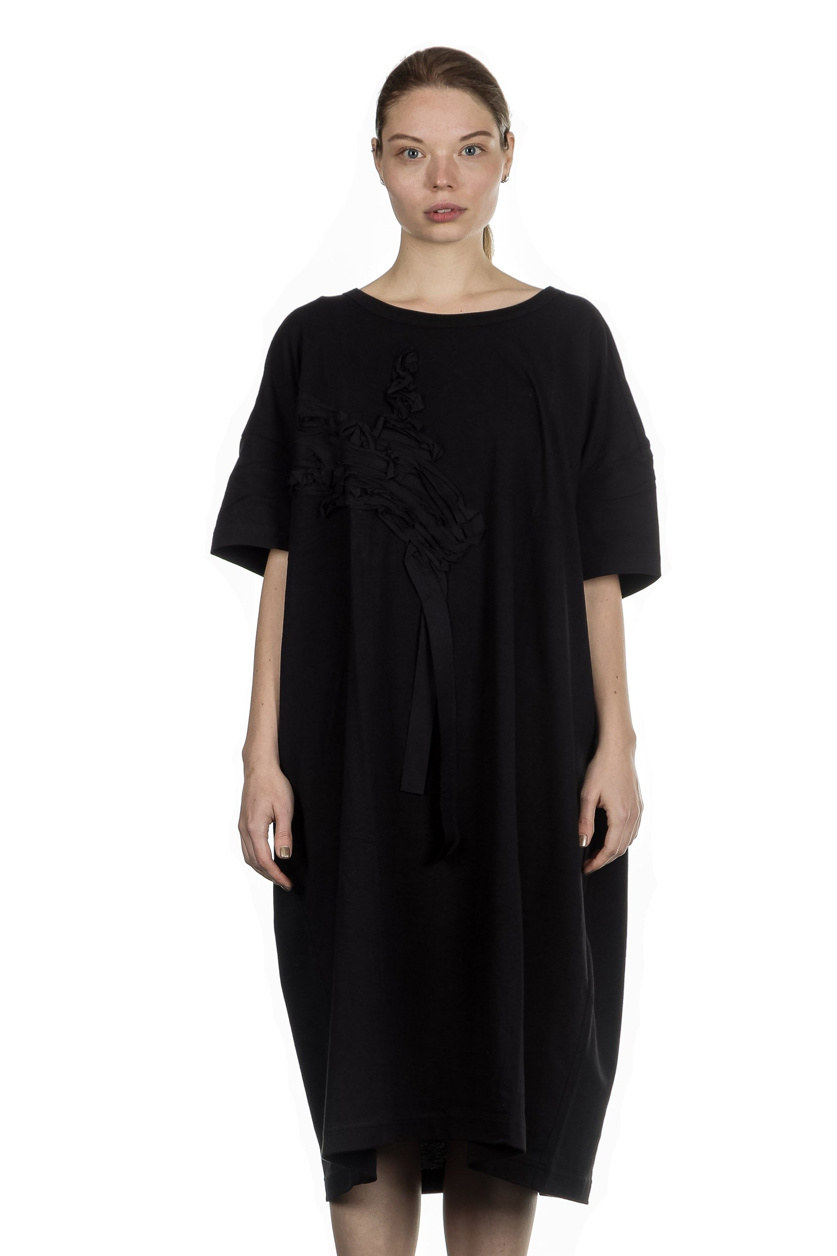 Y's Yohji Yamamoto Damen Avantgarde T-Shirt-Kleid schwarz