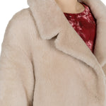 DROMe Damen Lammfell Wende Mantel beige