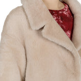 DROMe Damen Lammfell Wende Mantel beige