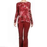 DROMe Damen Leder Hose rot 