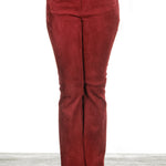 DROMe Damen Leder Hose rot 