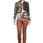 DROMe Damen Leder Hose braun