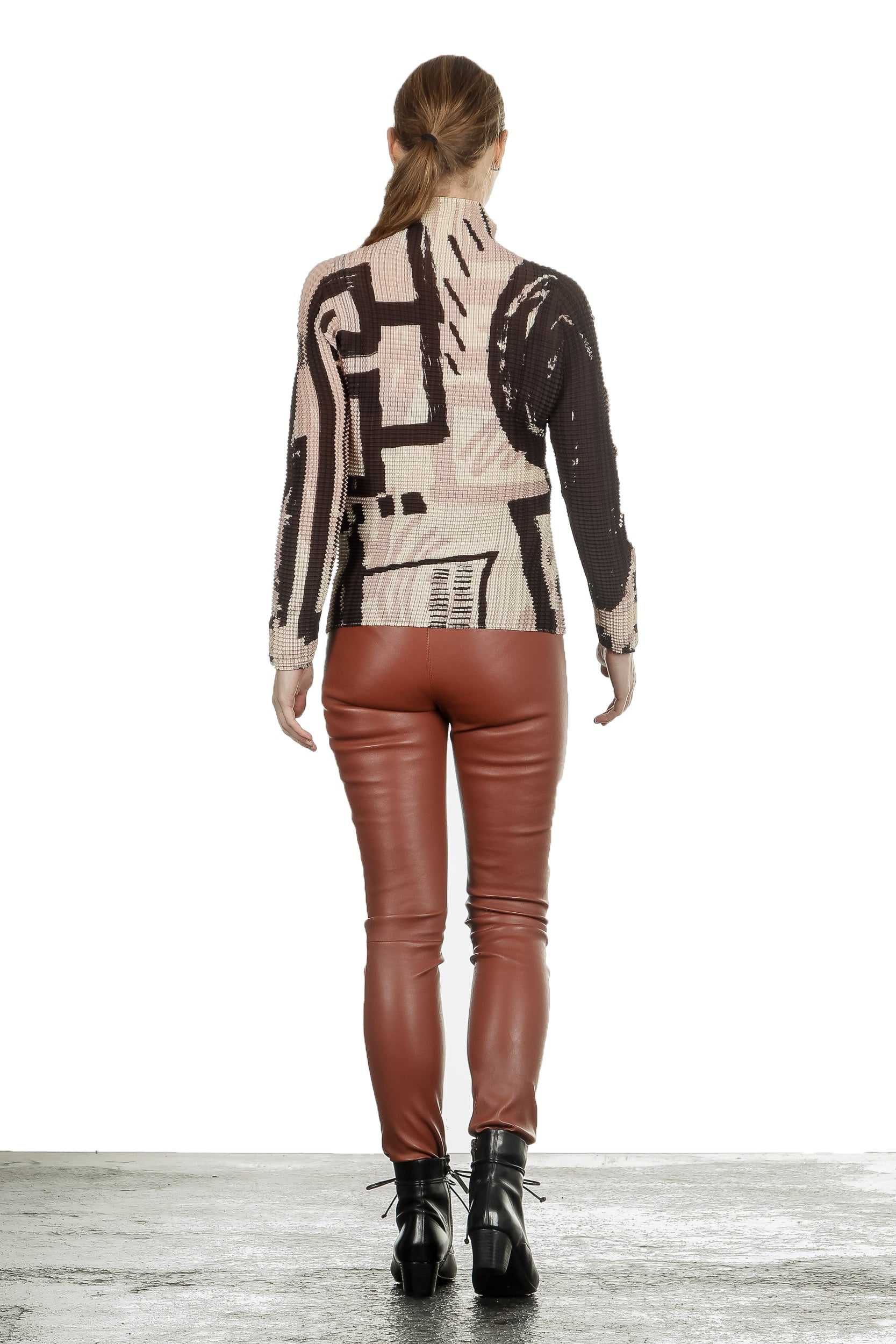 DROMe Damen Leder Hose braun