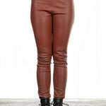 DROMe Damen Leder Hose braun