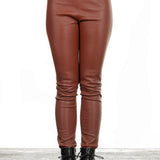 DROMe Damen Leder Hose braun