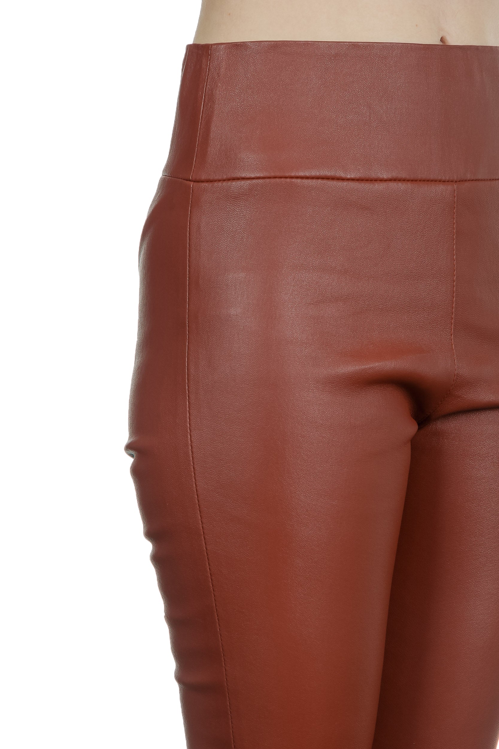 DROMe Damen Leder Hose braun