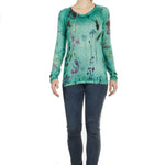 DROMe Damen Leder Leggings indigo