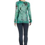 DROMe Damen Leder Leggings indigo