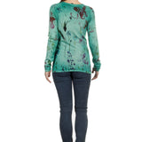 DROMe Damen Leder Leggings indigo