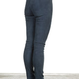 DROMe Damen Leder Leggings indigo