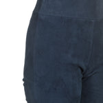 DROMe Damen Leder Leggings indigo