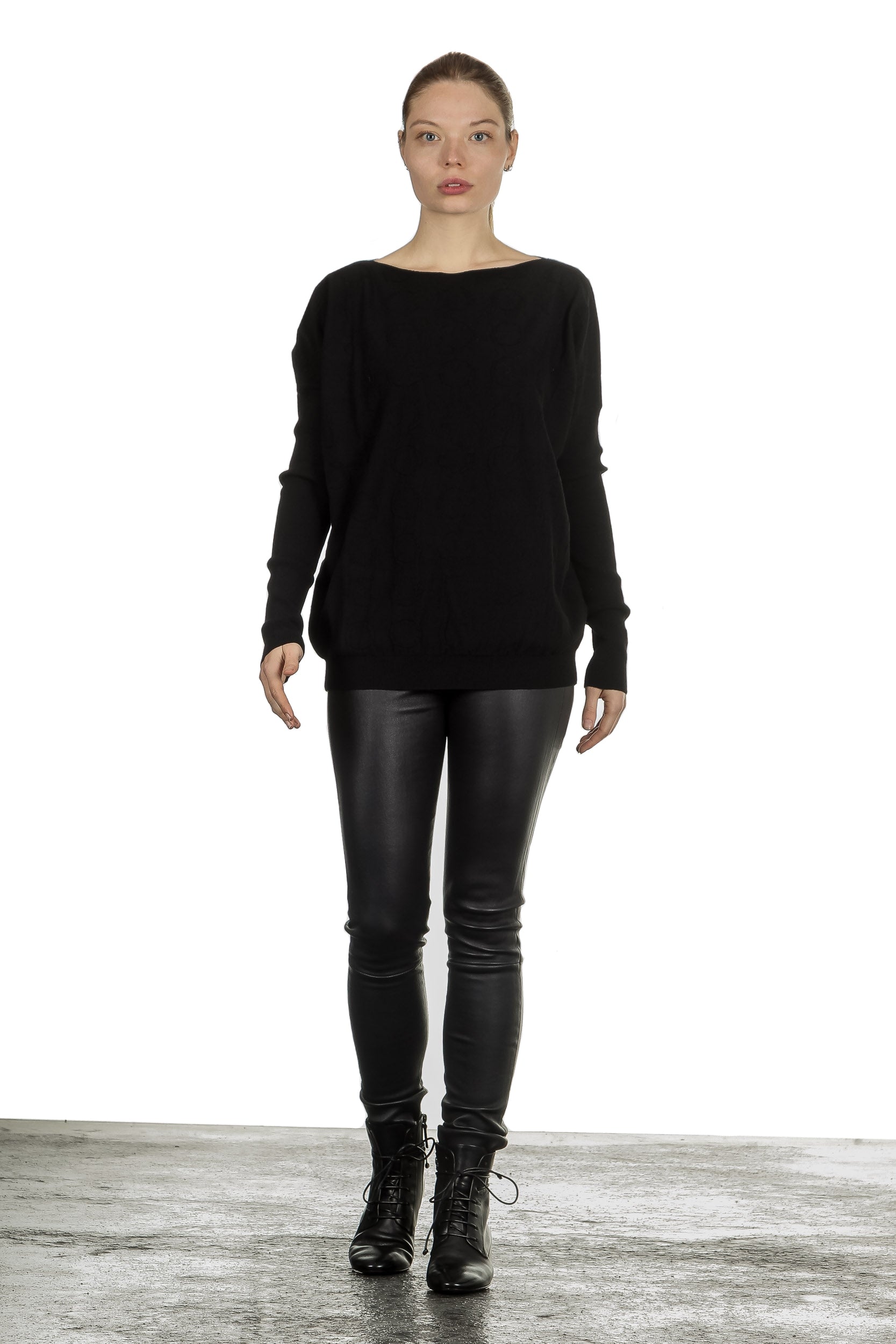 Sarah Pacini Oversized Pullover schwarz
