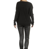 Sarah Pacini Oversized Pullover schwarz