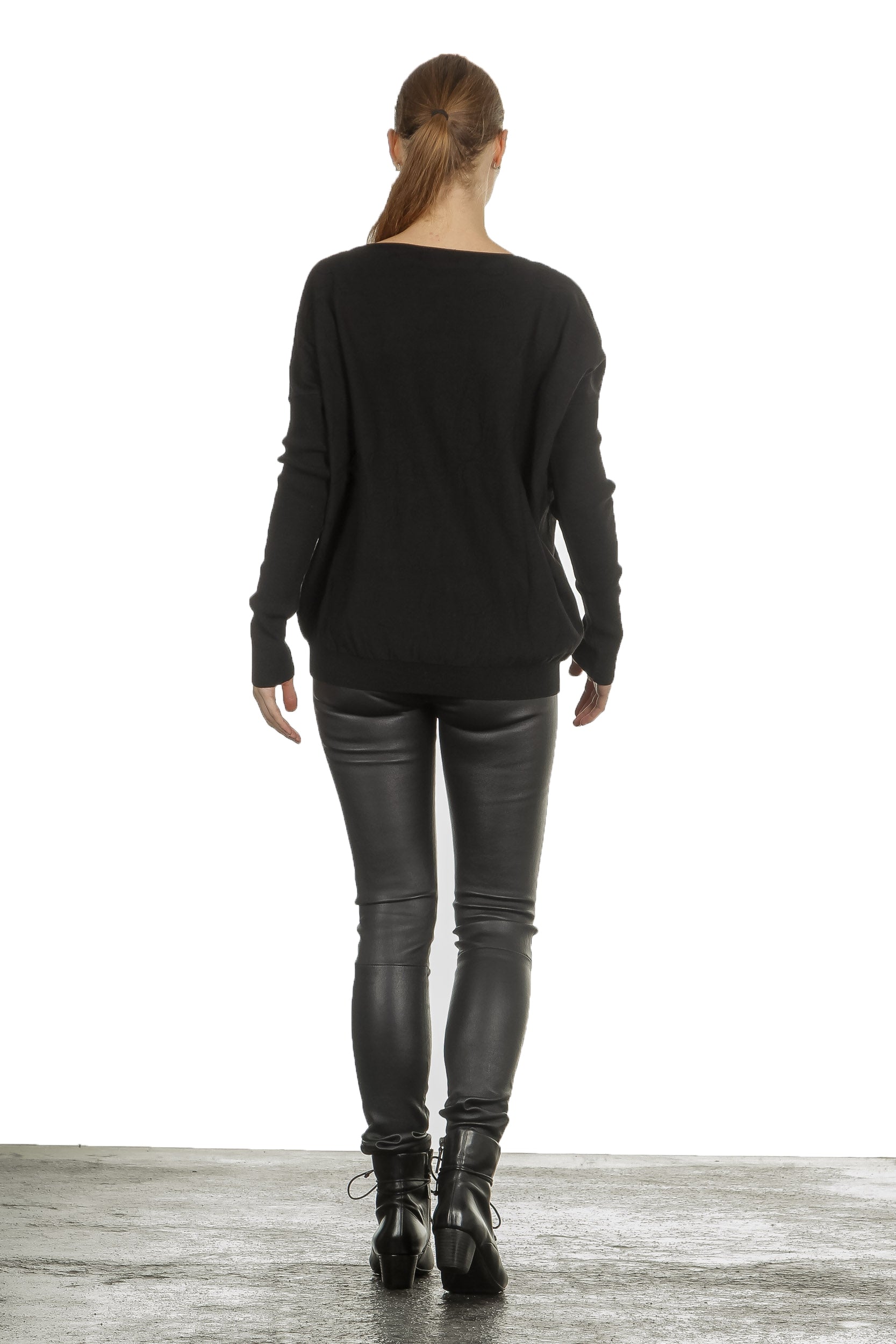 Sarah Pacini Oversized Pullover schwarz