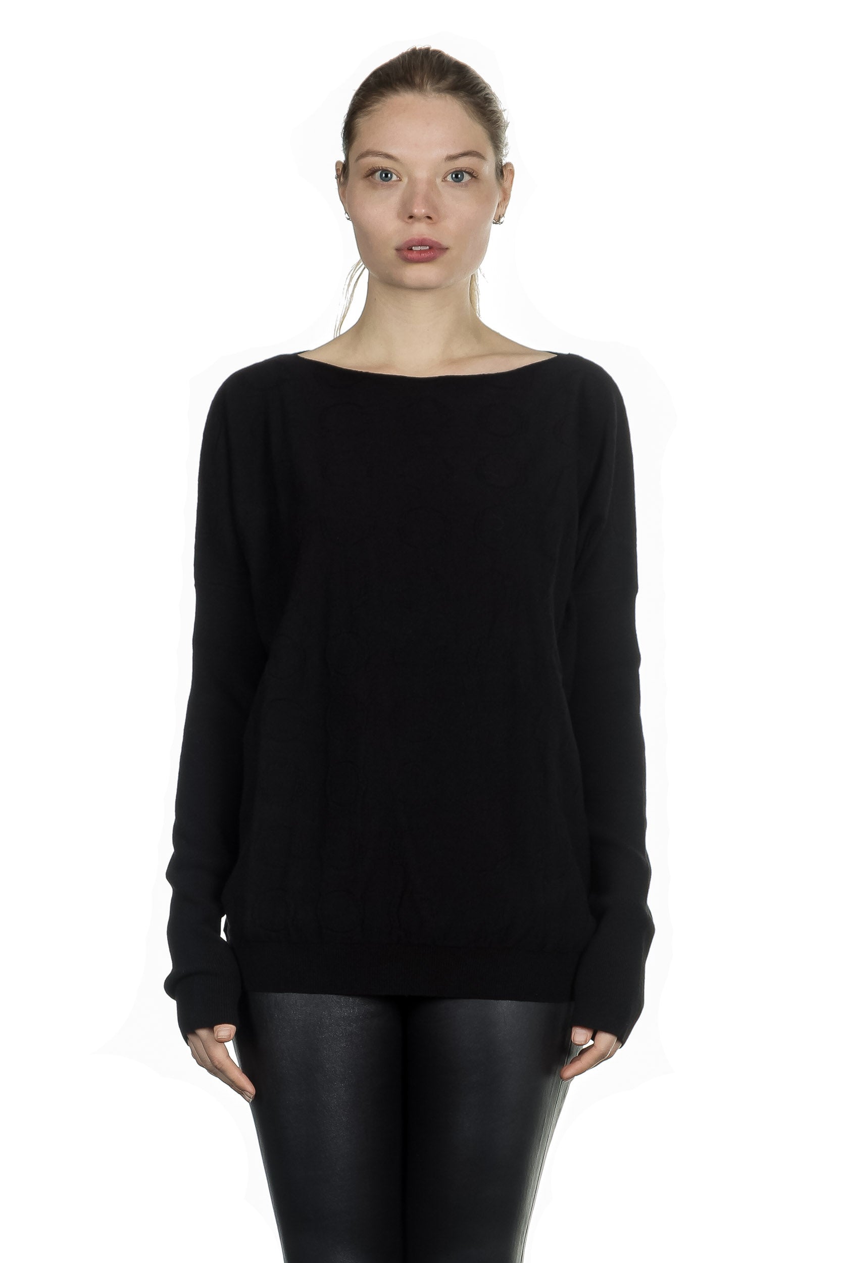 Sarah Pacini Oversized Pullover schwarz