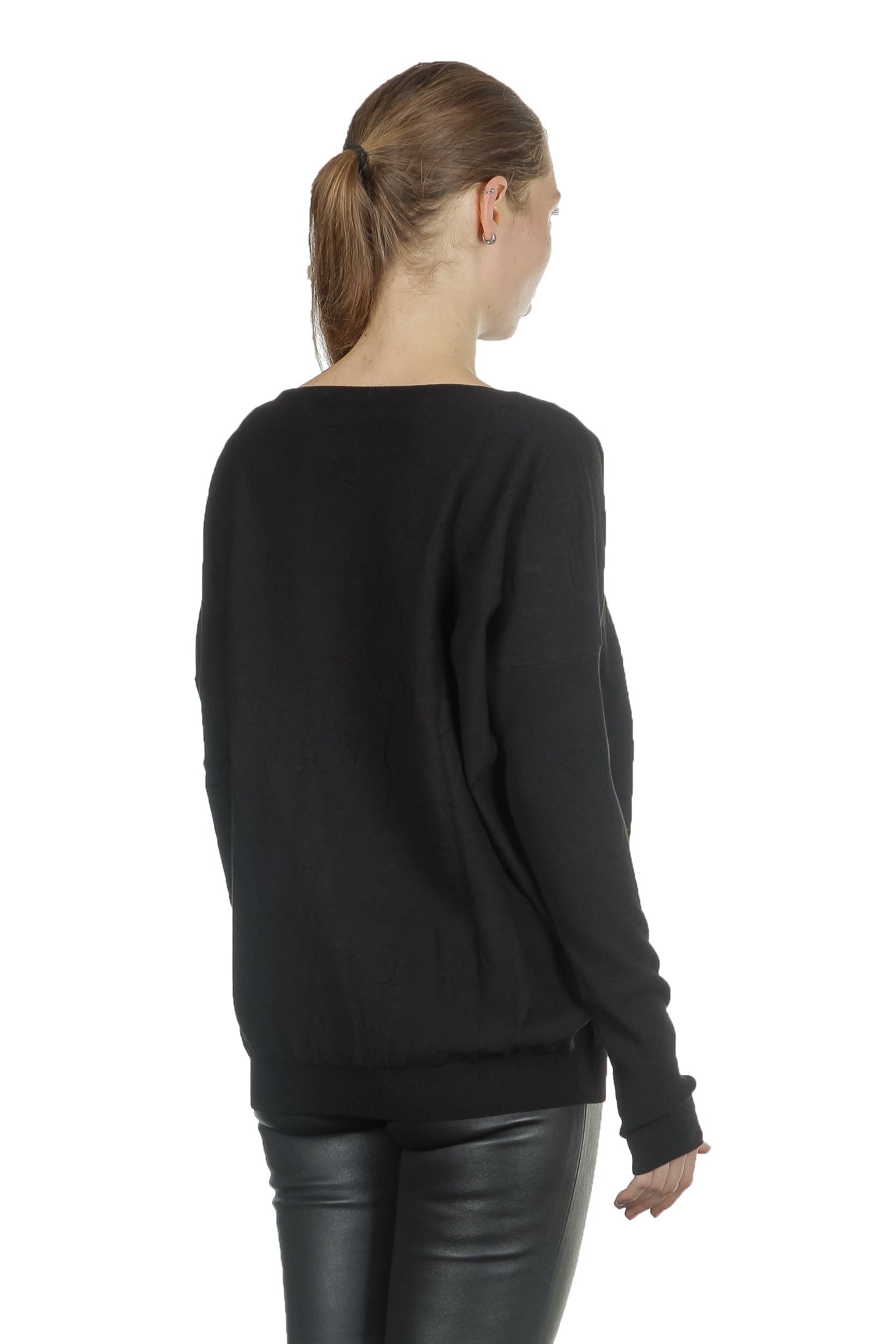 Sarah Pacini Oversized Pullover schwarz