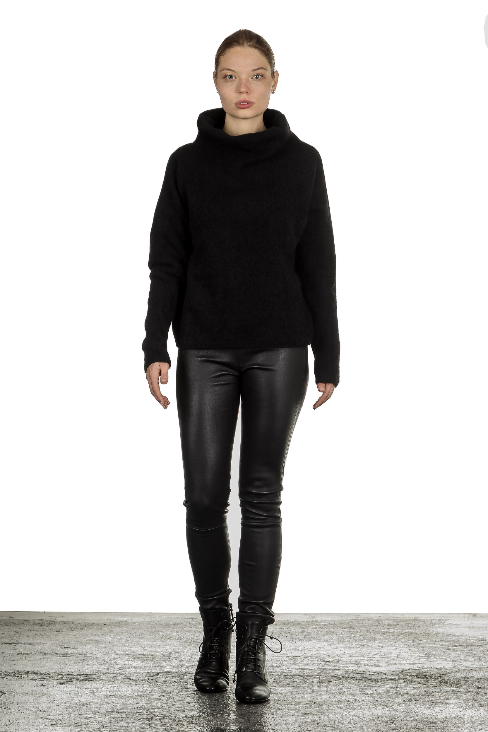 Sarah Pacini Rollkragen Pullover schwarz