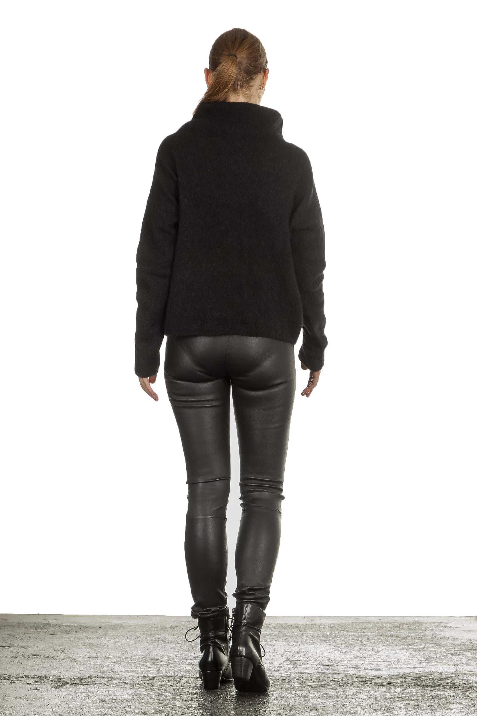 Sarah Pacini Rollkragen Pullover schwarz