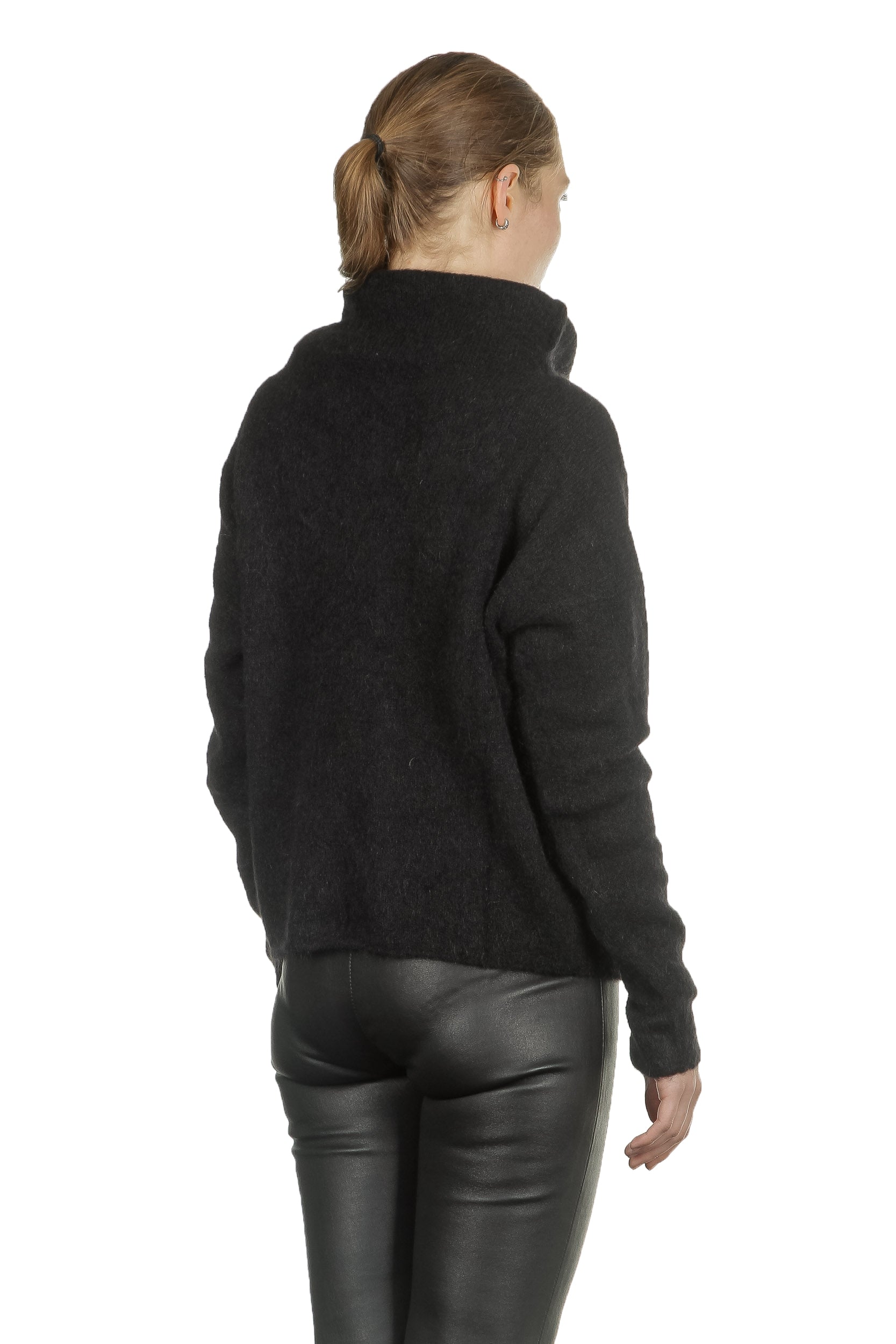 Sarah Pacini Rollkragen Pullover schwarz