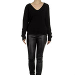 Sarah Pacini Damen Pullover V-Ausschnitt schwarz