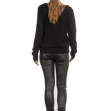 Sarah Pacini Damen Pullover V-Ausschnitt schwarz