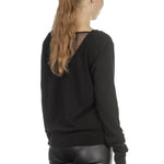 Sarah Pacini Damen Pullover V-Ausschnitt schwarz