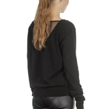 Sarah Pacini Damen Pullover V-Ausschnitt schwarz