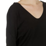 Sarah Pacini Damen Pullover V-Ausschnitt schwarz