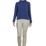 Sarah Pacini Stehkragen Pullover blau