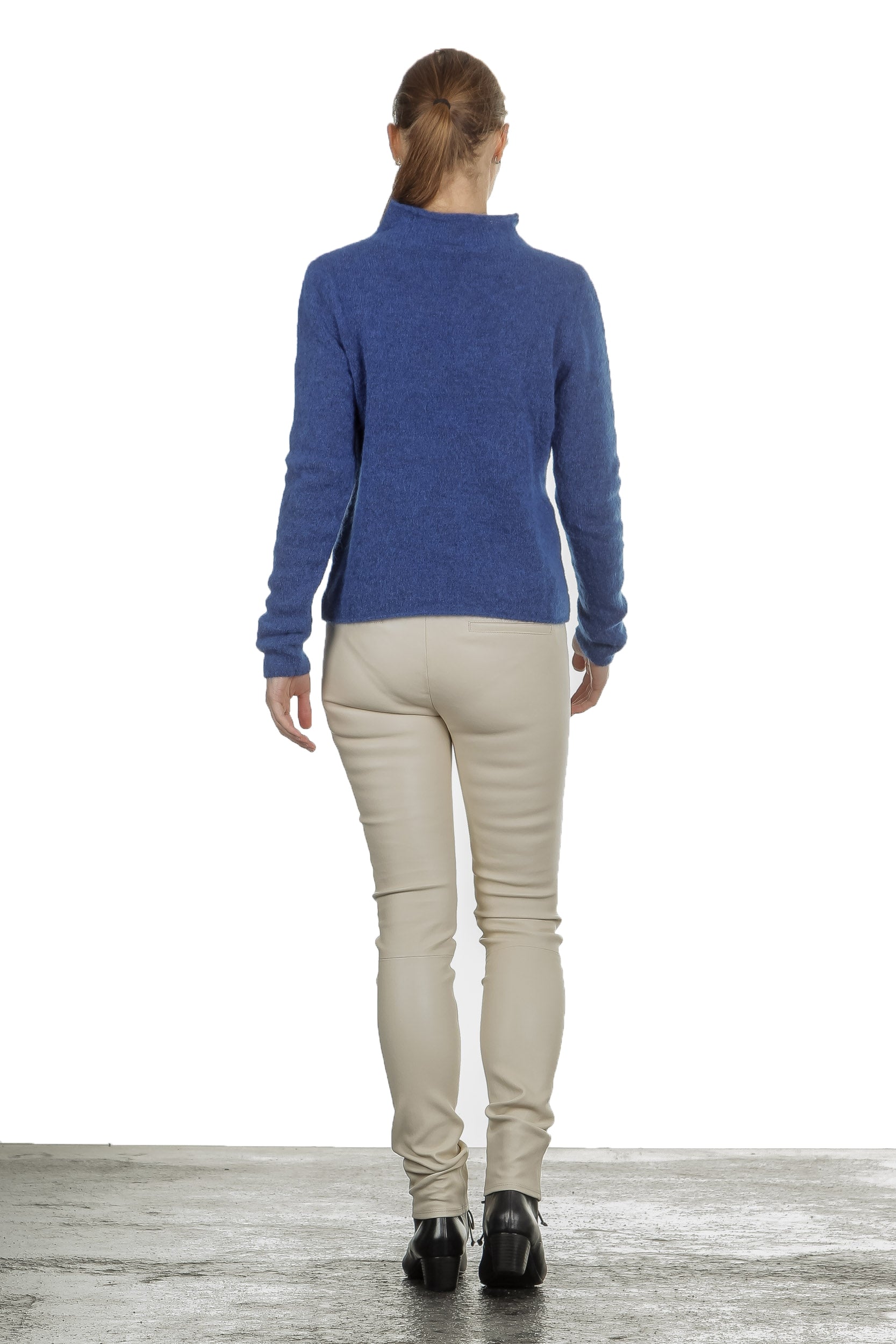 Sarah Pacini Stehkragen Pullover blau