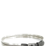 NANNI Gürtel im Metall und Ledermix in silber
