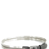 NANNI Gürtel im Metall und Ledermix in silber