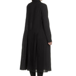 Apuntob Damen Avantgarde Hemdblusenkleid schwarz