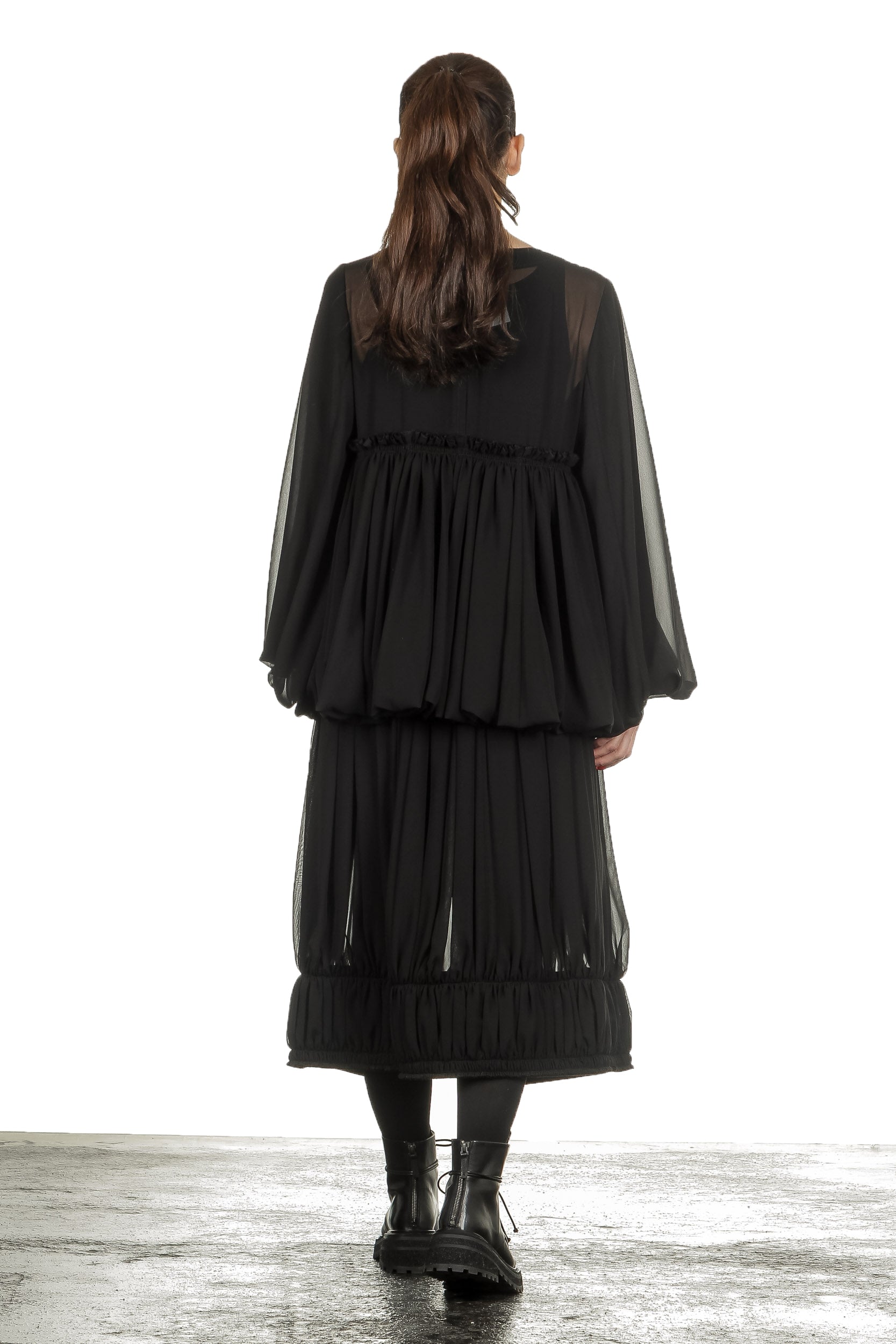 Comme Des Garçons Damen Rock mit Stretchbund schwarz 
