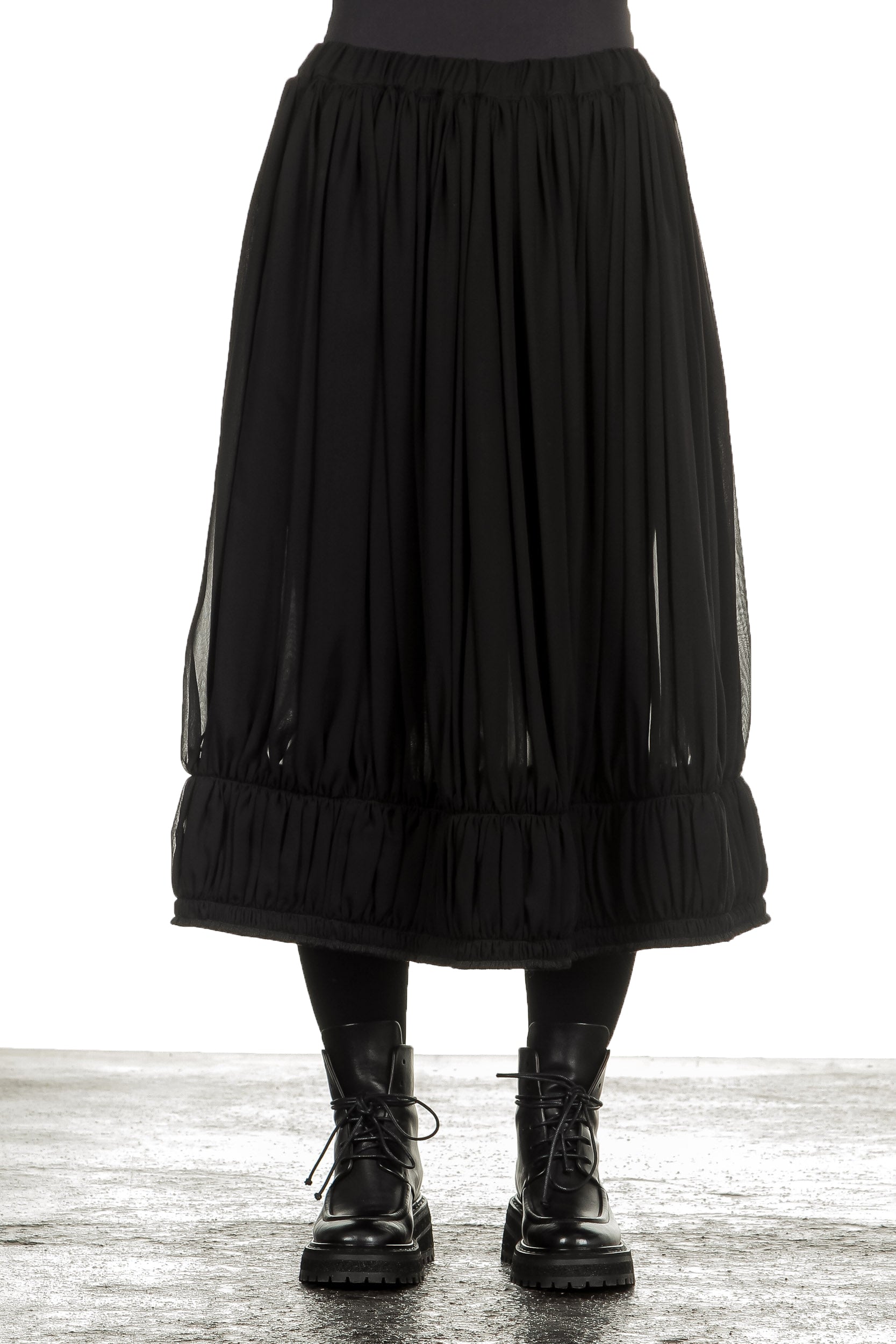 Comme Des Garçons Damen Rock mit Stretchbund schwarz 