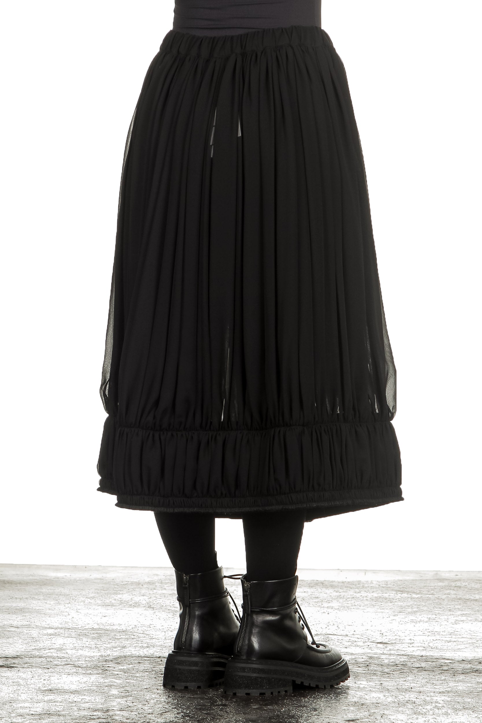 Comme Des Garçons Damen Rock mit Stretchbund schwarz 
