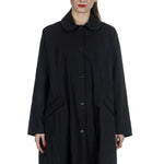 Apuntob Damen Avantgarde Oversized Mantel schwarz