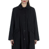 Apuntob Damen Avantgarde Oversized Mantel schwarz