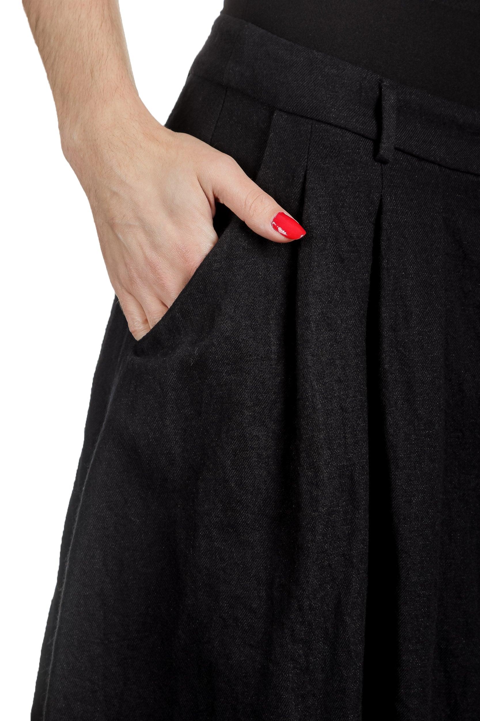 Apuntob Damen Avantgarde Midirock schwarz