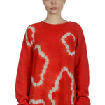 Suzusan Damen Kaschmir Pullover AMEBA orange grau