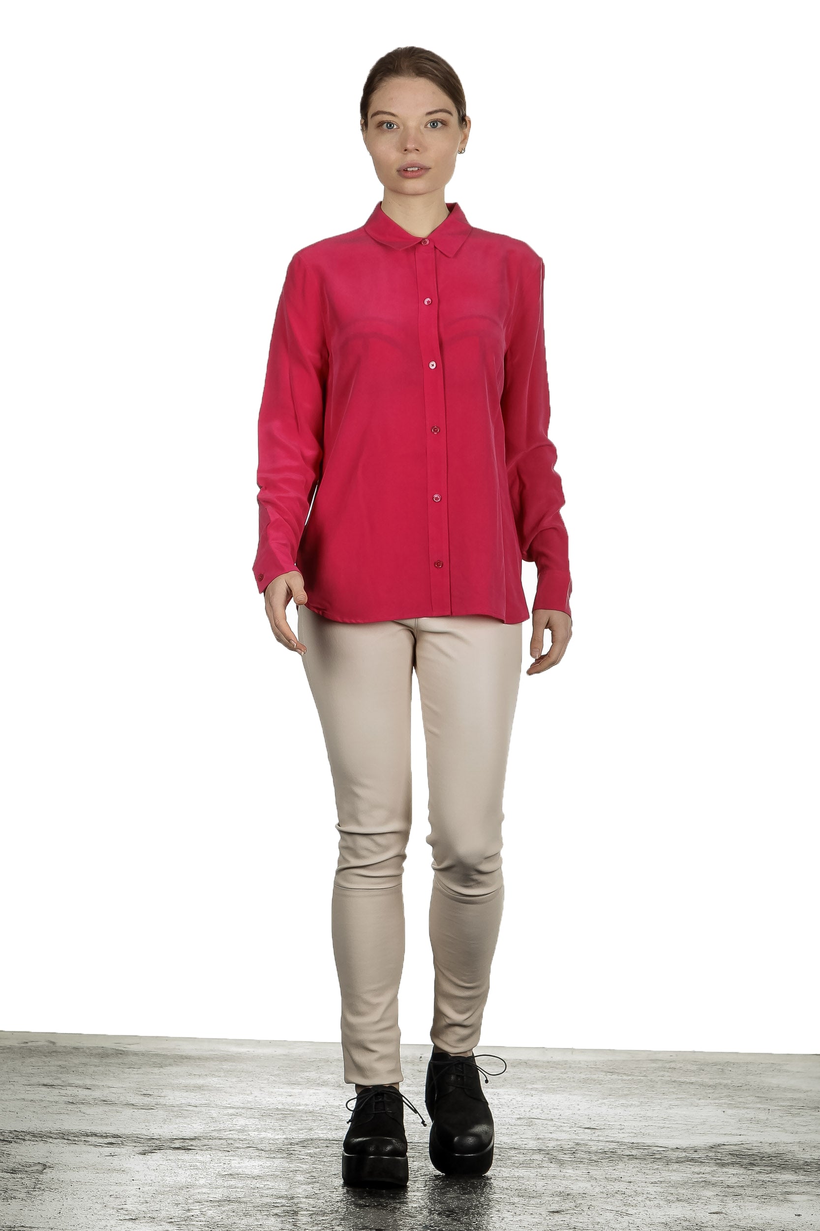 Equipment Seidenbluse magenta