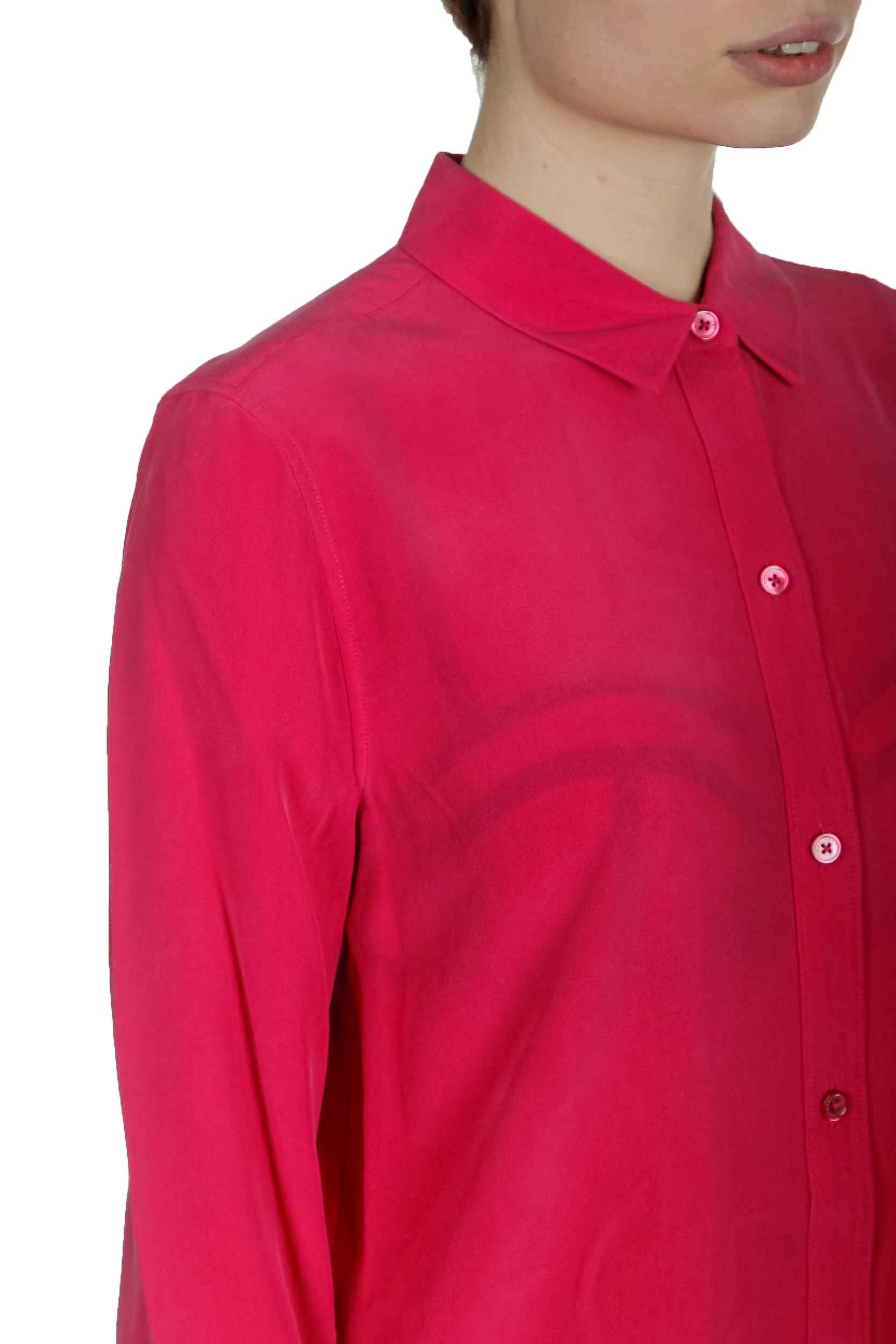 Equipment Seidenbluse magenta