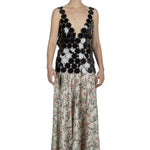 Paco Rabanne Damen Maxirock mit Blumenmuster multicolor