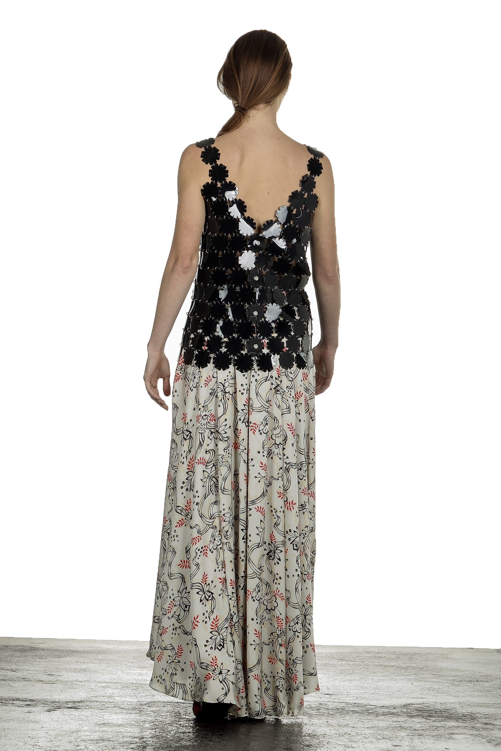 Paco Rabanne Damen Maxirock mit Blumenmuster multicolor