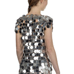 Paco Rabanne Damen T-Shirt mit Pailletten silber